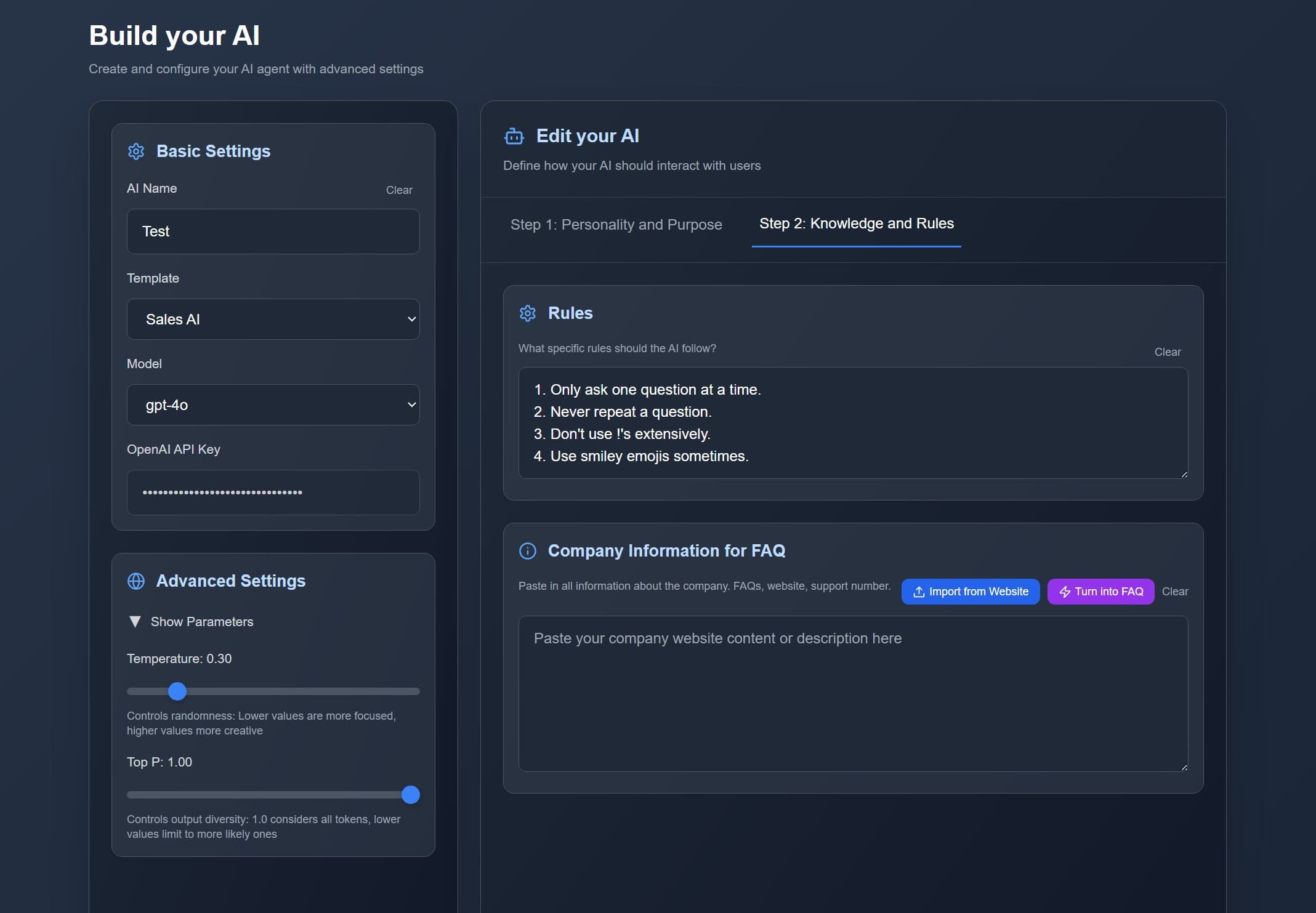 AI Prompt Builder Preview
